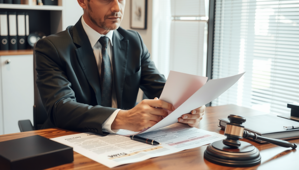 lawyer looking over a personal injury claim